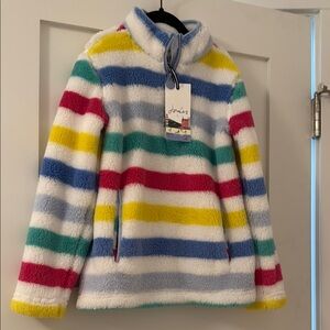 Joules Kids Striped Fleece Jacket - Multicolor